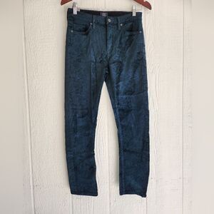 Citizens Of Humanity green velvet harlow ankle midrise slim pants